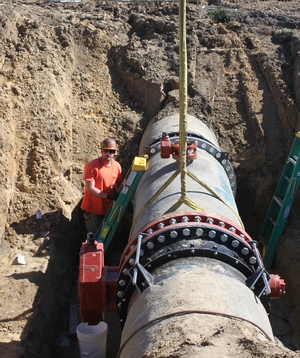 Underground water pipe